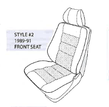 Performance Products® - Mercedes® Rear Seat Cover Kit With Headrest Covers, Vinyl, 380/500/560SEC Coupe, 1981-1991 (126) - Image 3