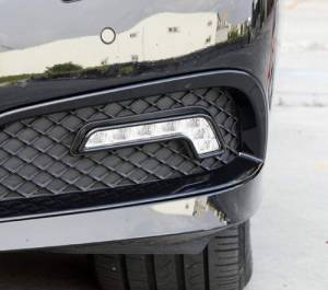 Mercedes® Running Light Trim Rings, Black, 2010-2011 (212)