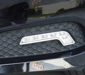 Mercedes® Running Light Trim Rings, Chrome, 2010-2011 (212)