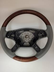 Mercedes® Steering Wheel, Classic Style, Maple Birdseye & Alpaca Gray, 2006-2008 (164)