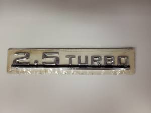 Mercedes® OEM "2.5 Turbo" Emblem,Silver,1987-1993 (124/201)