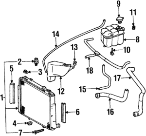 GENUINE MERCEDES - Mercedes® Expansion Tank to Radiator Hose, 1992-1999 (140) - Image 2