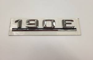 Mercedes® OEM Emblem,"190E",Silver, 1984-1993 (201)