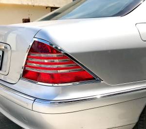 Mercedes® Tail Light Rings, Chrome, 2003-2006 (220)