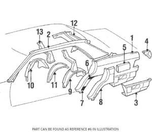 GENUINE MERCEDES - Mercedes® Rear Upper Left Fender Molding, 1986-1989 (124) - Image 2