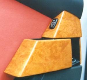 Mercedes® Rear Ashtray & Window Switch Cover, Chestnut, 4-Piece, 2000-2002 (220)