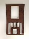 Mercedes® Shift Panel, Early Switch w/ 3 Button Top Row, Burlwood, 1981-1989 (126)