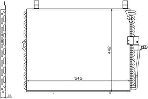 Mercedes® Air Conditioning Condenser, 1984-1996 (124)