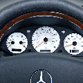 Mercedes® Gauge Face Kit, White, 1998-1999 (208)