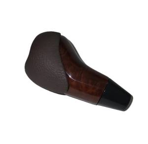 Mercedes® Shift Knob, Burlwood & Dark Brown Leather w/out Emblem 1990-1999 (129/210)