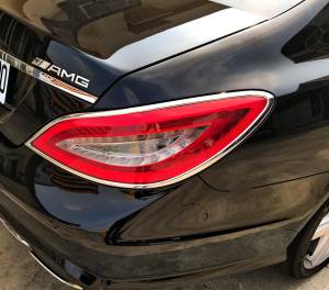 Mercedes® Tail Light Rings, Chrome, Sedan, 2012-2018 (218)