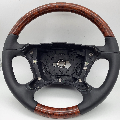 Performance Products® - Mercedes® Steering Wheel, Classic Style, Leather, Burlwood & Black, 2003-2008 (230) - Image 4