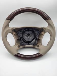 Performance Products® - Mercedes® Steering Wheel, Ergonomic Style, Burlwood & Stone Leather, 2003-2006 (220) - Image 1