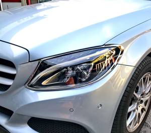Mercedes® Headlight Trim Set, Chrome, Sedan, 2015-2021 (205)