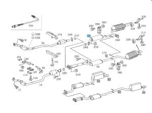 GENUINE MERCEDES - Mercedes® OEM Rear Exhaust, Right, 2000-2006 (220) - Image 2