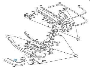 Performance Products® - Mercedes® Bumper Pad Seal, Front Left/Right, 1973-1980 (116) - Image 2