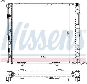Performance Products® - Mercedes® Engine Cooling Radiator, 1986-1994 (124), Nissens 62697A - Image 4
