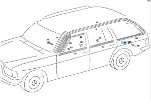 GENUINE MERCEDES - Mercedes® Hardtop Glass & Exterior Molding Clips, 107-988-15-78 (107/116/123/124) - Image 2