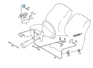 GENUINE MERCEDES - Mercedes® Spring Clip, 000-821-04-34 (124/126/201/463) - Image 2