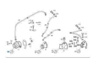 Mercedes® Brake Vacuum Pump Repair Kit, 1977-1980 (116)