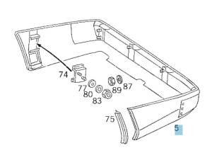 GENUINE MERCEDES - Mercedes® OEM Rear Bumper Assembly, 1987-1993 (124) - Image 4