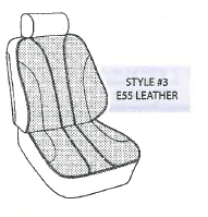 Performance Products® - Mercedes® Rear Seat Cover with Armrest and Headrest Covers, Leather 1996-2002 (210) - Image 4