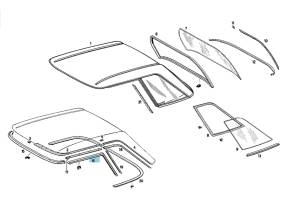 Performance Products® - Mercedes® Hardtop Window Seal, Right, 1963-1971 (113) - Image 2