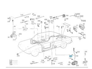 GENUINE MERCEDES - Mercedes® Door Clip/Clamp for Central Locking System (123/126) - Image 2