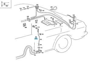 GENUINE MERCEDES - Mercedes® Door Clip/Clamp for Central Locking System (123/126) - Image 3