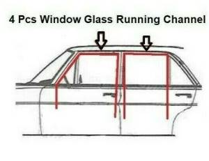 Performance Products® - Mercedes® Window Channel Set, 1977-1985 (123) - Image 2
