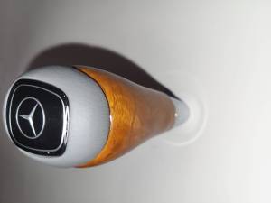 Performance Products® - Mercedes® Shift Knob, Without Emblem, Chestnut & Alpaca Gray Leather, 2000-2006 (220) - Image 3