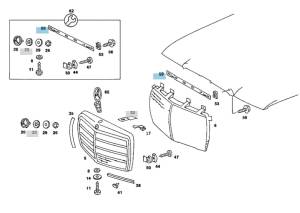 GENUINE MERCEDES - Mercedes® OEM Grille Seal, 1977-1985 (123) - Image 2
