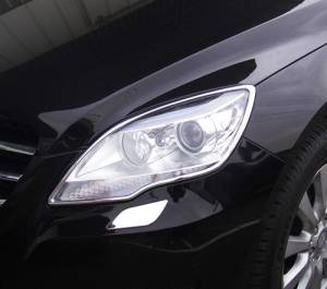 Mercedes® Headlight Ring Set, Chrome, 2011-2012 (251)