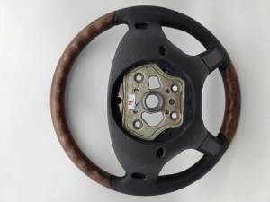 Performance Products® - Mercedes® Classic Style Steering Wheel w/Tiptronic, Matt Burlwood & Black Leather, 2007-2008 (221) - Image 3
