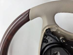Performance Products® - Mercedes® Steering Wheel, Classic Style, Leather, Burlwood & Stone, 2003-2006 (220) - Image 3