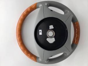 Mercedes® Steering Wheel, Classic Style, Leather, Chestnut & Alpaca Grey, 2003-2008 (230)