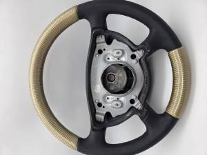Performance Products® - Mercedes® Steering Wheel, Classic Style, Non-Tiptronic, Silver Carbon Fiber & Black Leather, 2003-2007 (211) - Image 2