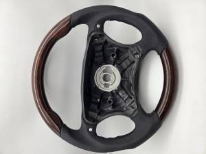 Performance Products® - Mercedes® Steering Wheel, Sports Style, Burlwood & Charcoal Leather, AMG Tiptronic, 2003-2006 (220) - Image 2