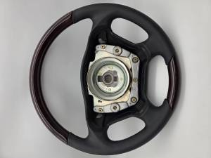 Performance Products® - Mercedes® Steering Wheel, Classic Style, Burlwood & Anthracite Leather - Image 2